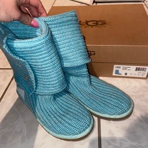 Light Blue Uggs W Classic Cardy